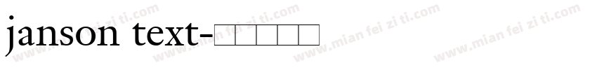 janson text字体转换